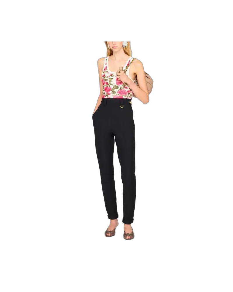 Chloé Women's Top Floral Rose Pink White