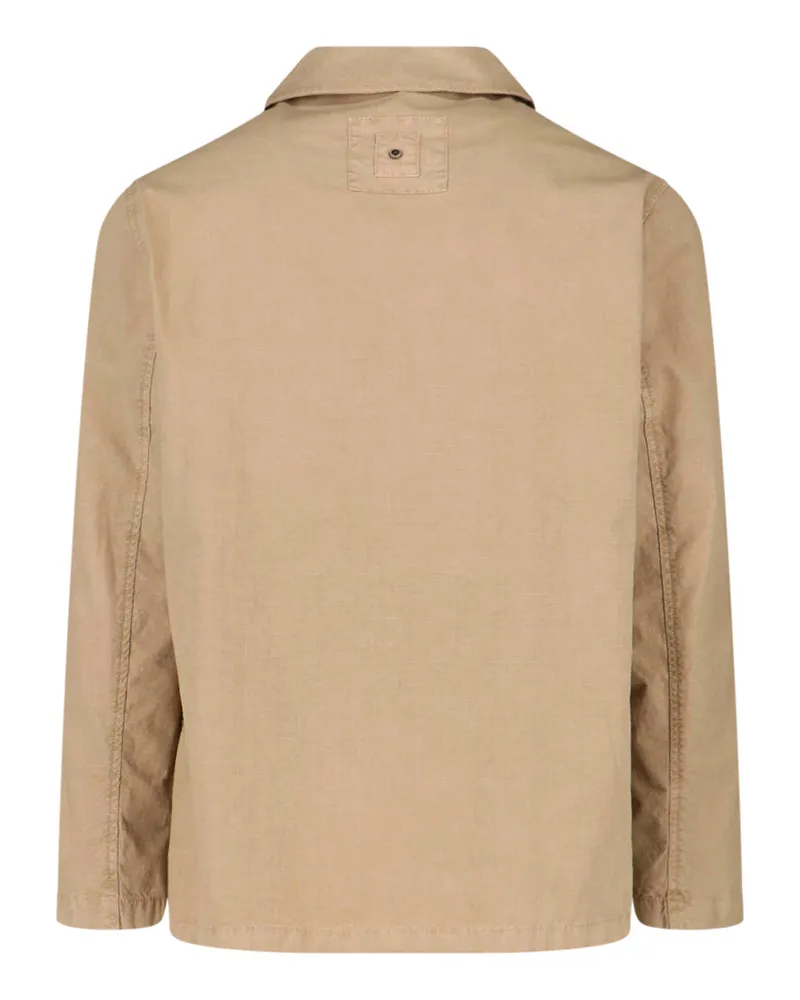 PLAN C Men's Jackets Beige Cotton Beige