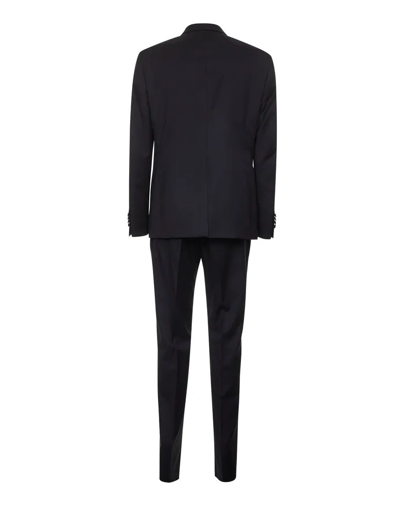 Tagliatore Men's Tuxedo Suit, Virgin Wool, Blue Suits Navy