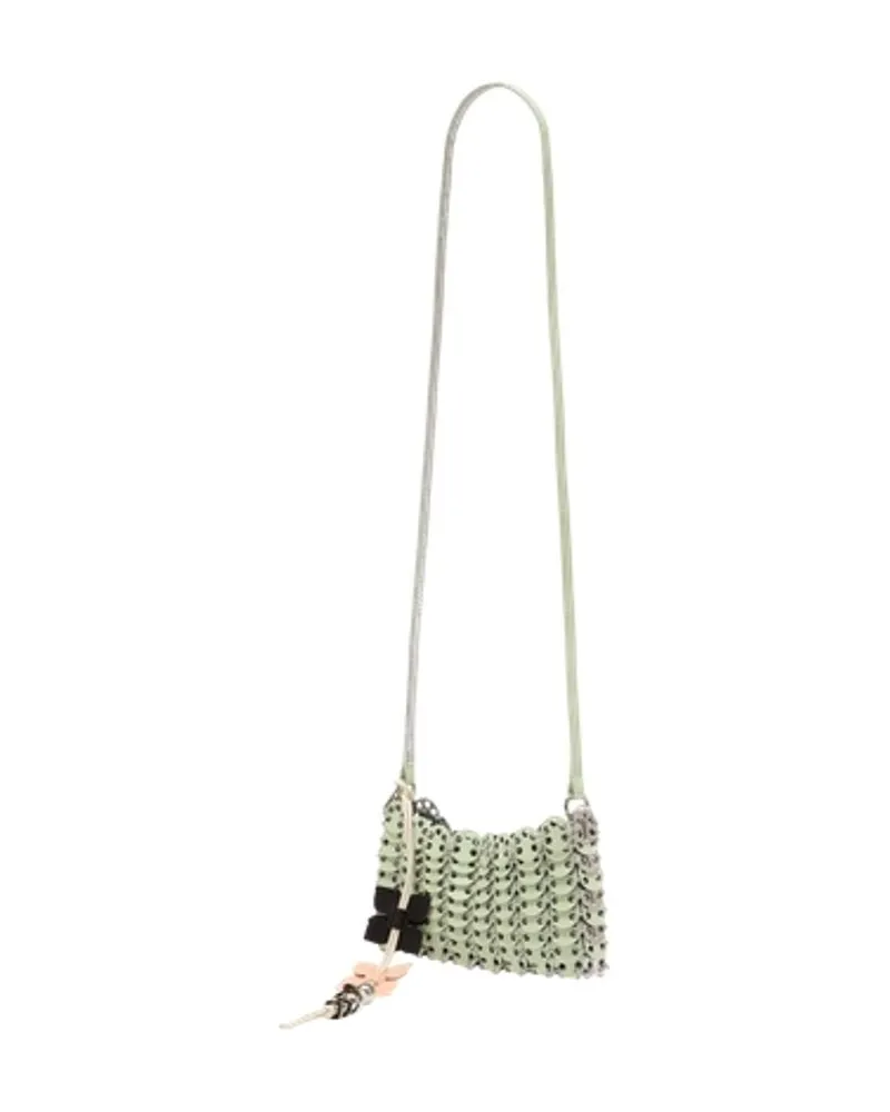 Paco Rabanne Women's Crossbody -  Leather Multicolor Calfskin Bags Crossbodies Green