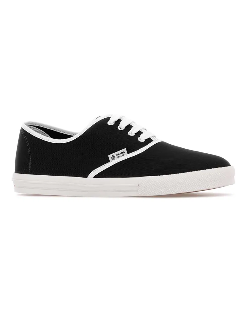 Prada Men's Black Canvas Sneakers Nero Black