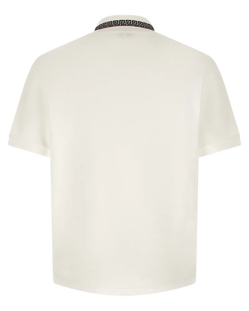 Versace Men's White Cotton Polo Shirt White
