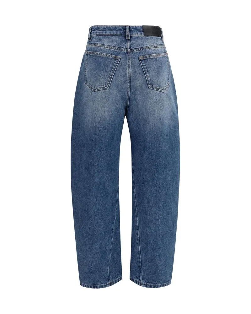 Givenchy Women's Blue Cotton Relaxed Fit Jeans Clothing Blue