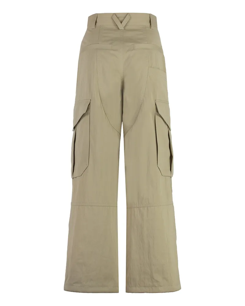 Bottega Veneta Women's Beige Cotton Cargo Trousers Cotton; Straight Beige