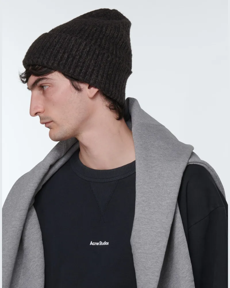 Acne Studios Men's Korval Wool Blend Beanie Black Accessories > Beanies & Hats Black