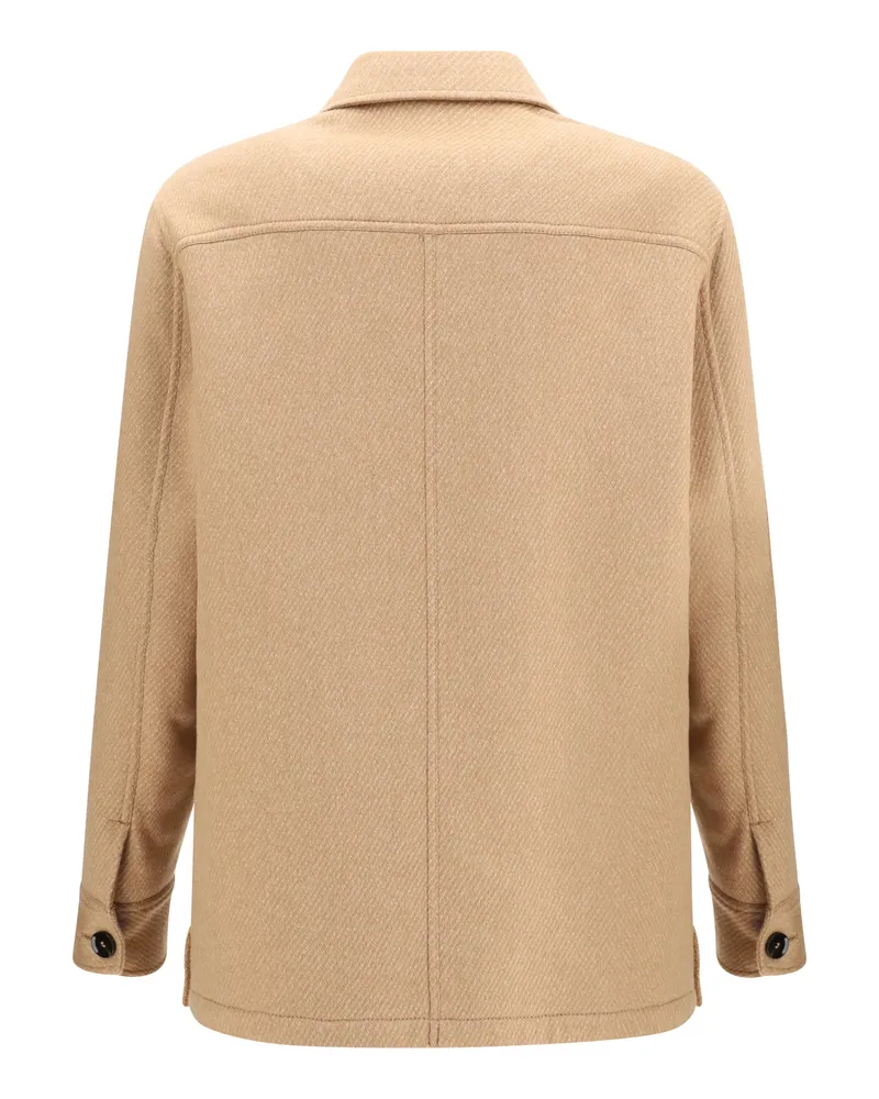 Brioni Men Workwear Cashmere Jacket Beige Kashmir-Capra Hircus Kashmir/capra 