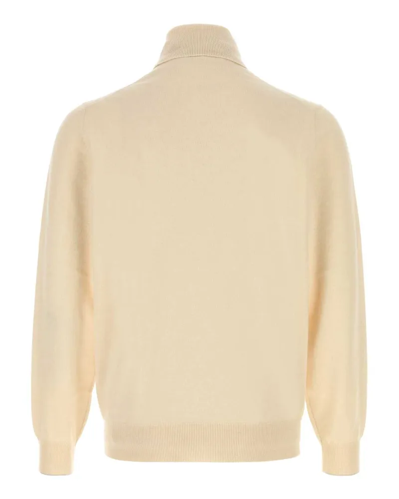 Brunello Cucinelli Burro+nebbia Exterior: Cashmere Maglieria Sweater Beige