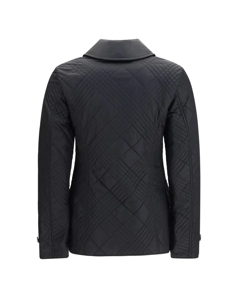 Burberry Women Black Polyamide Full-Length Jacket Clothing Black