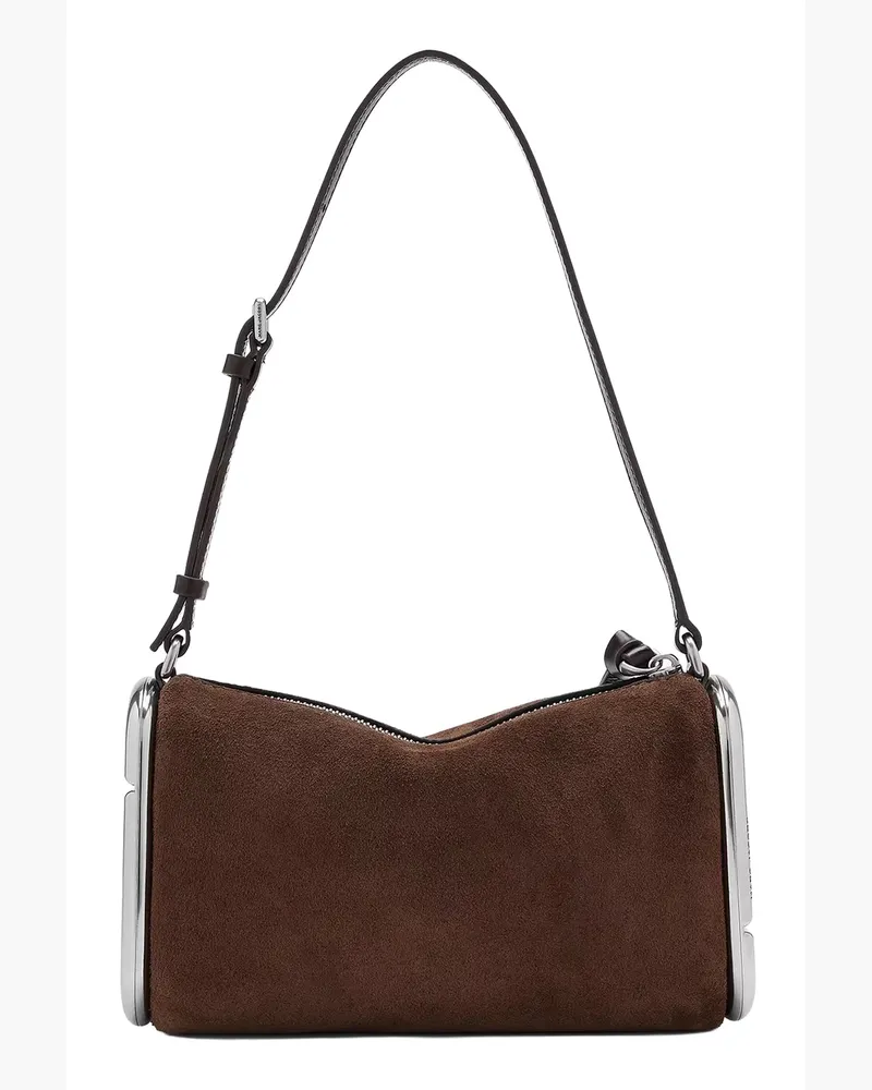 Marc Jacobs Women's Shoulder Bag J Marc Suede Dark Brown Cow Leather Handbags Hand Brown