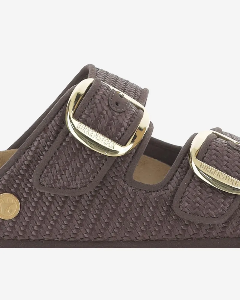Birkenstock Unisex Sandals Arizona Brown Fabric Slippers Flat Shoes Brown
