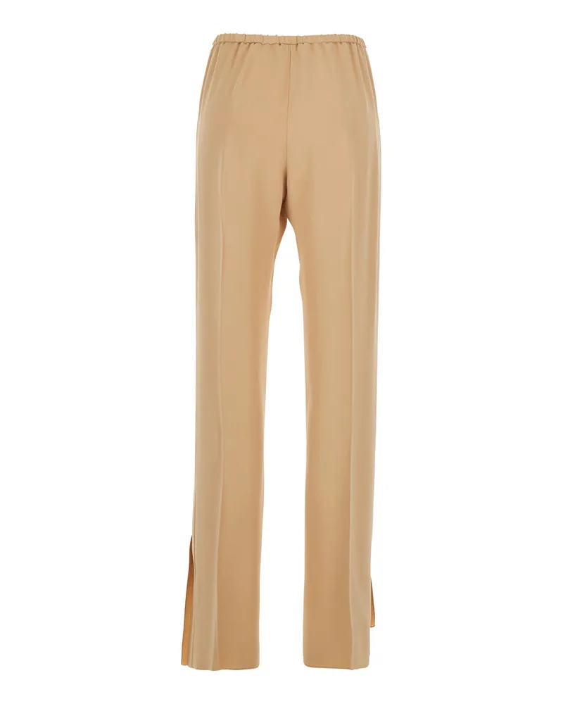 forte_forte Women's Trousers Beige Viscose Blend Acetate Beige