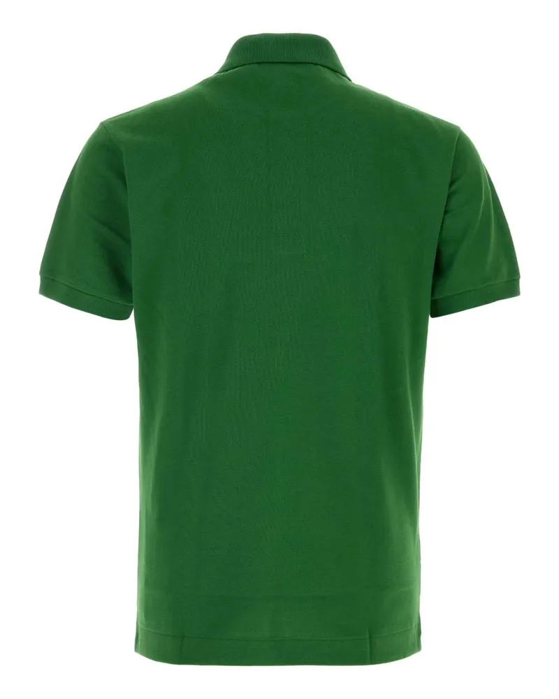 Lacoste Men's Green Piquet Polo Shirt Exterior: Cotton T-shirts And Polos Green