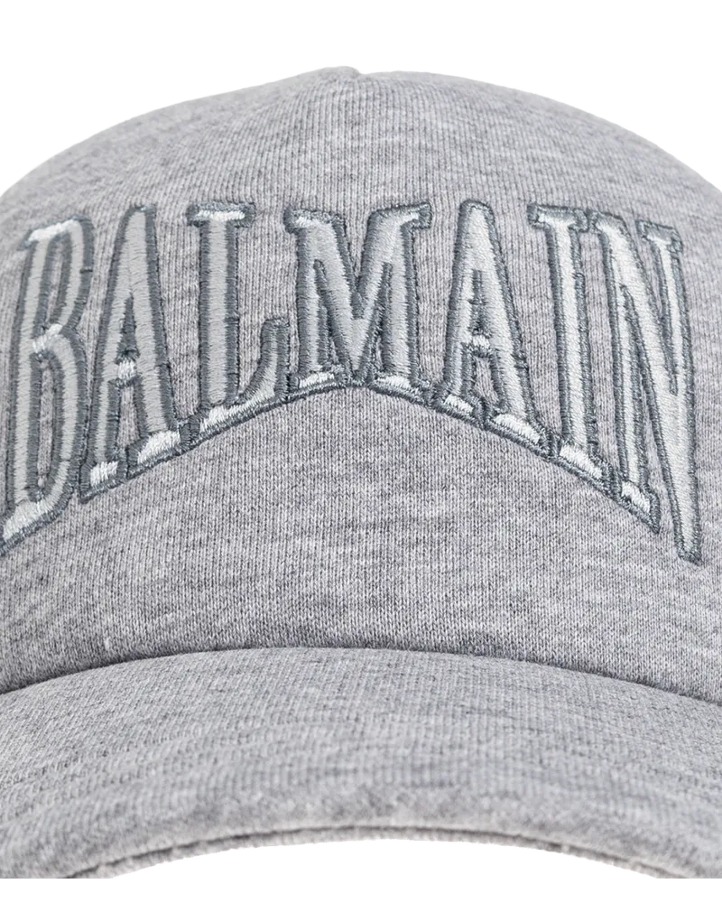 Balmain GH1XA561JI909UB Embroidered Logo Baseball Cap — Gray Gray
