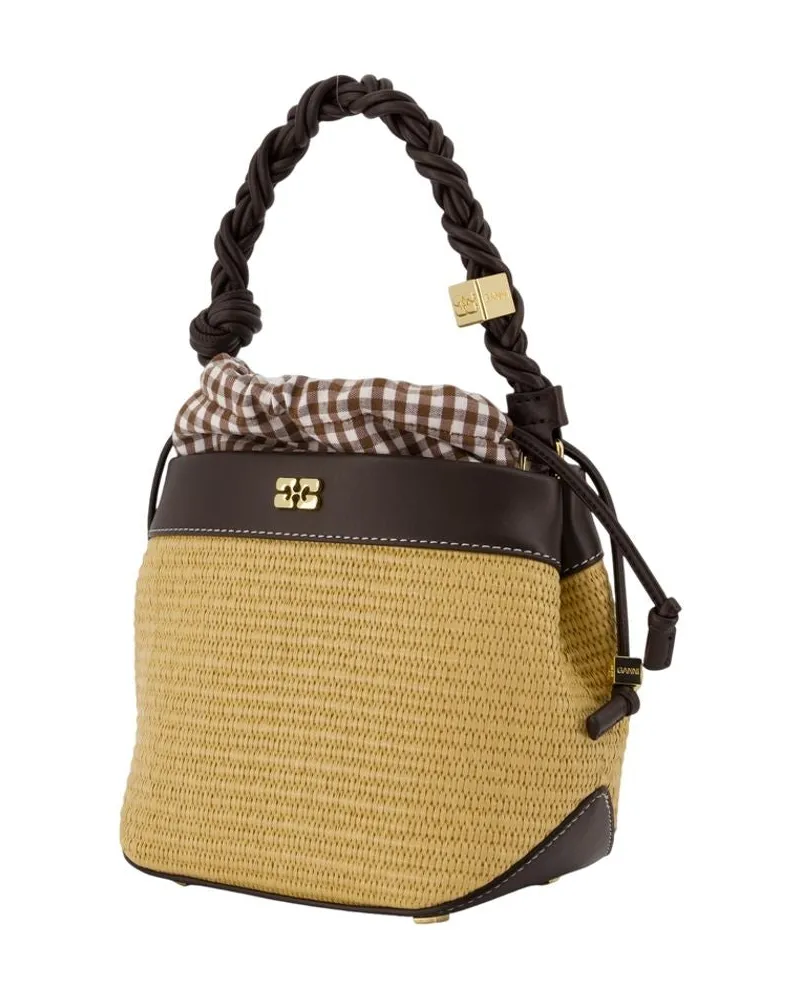 Ganni Women's Bou Tote Bag -  Synthetic Brown Totes-Shopping-Bags Brown
