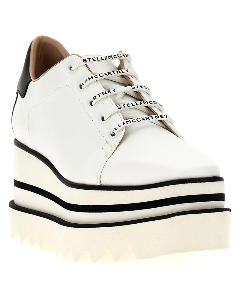 Stella McCartney Women's Bicolor Polyethylene Wedge Sandals White