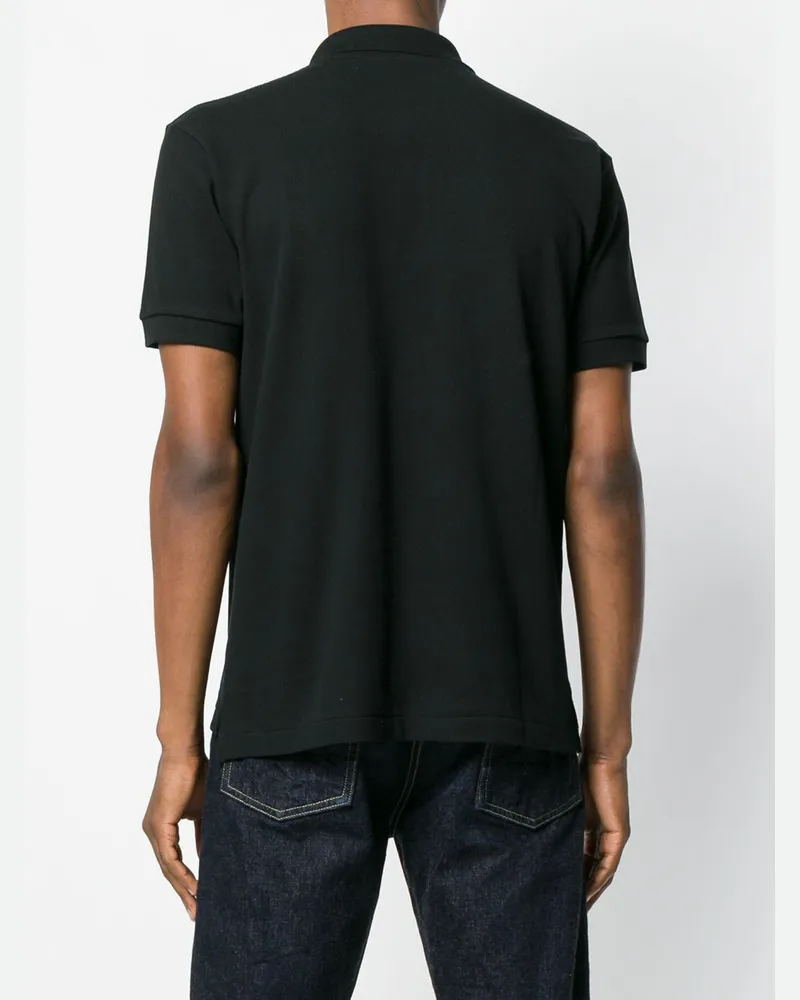 Comme des Garçons Heart-Patch Cotton Piqué Polo — Black Black