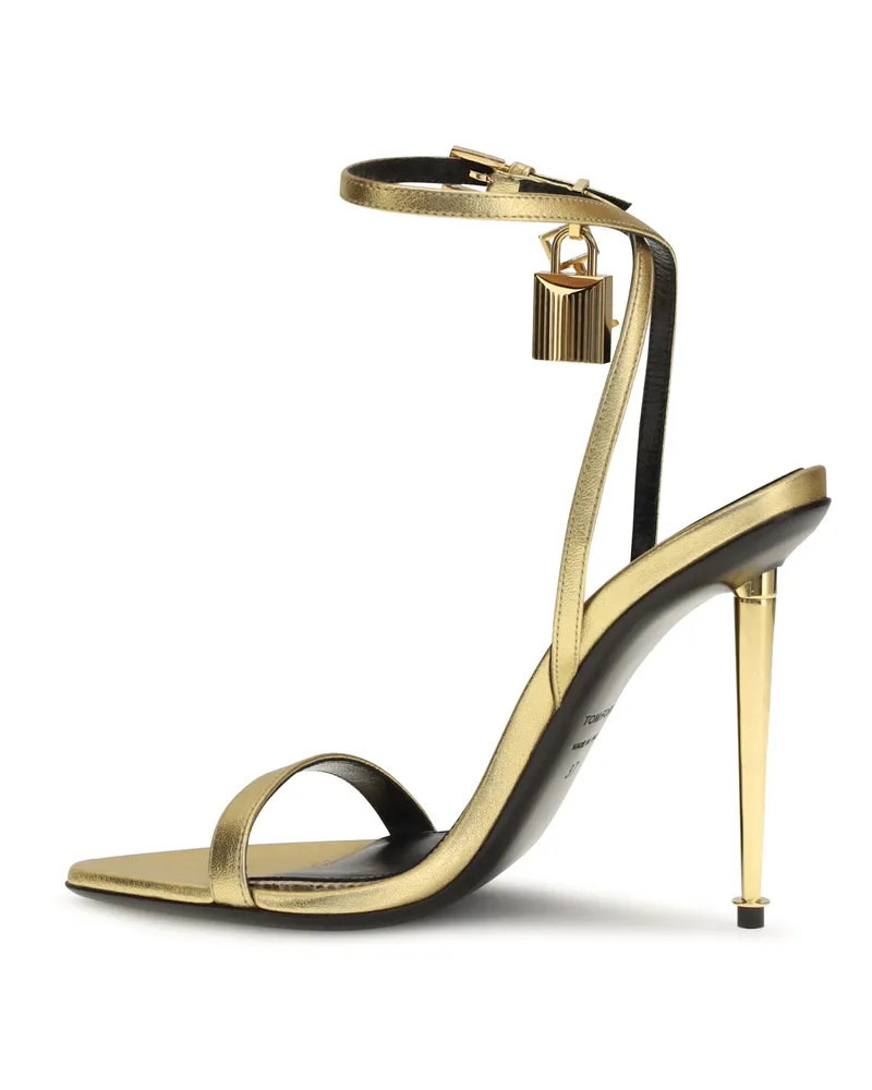 Tom Ford Women's Sandals Lambskin Gold Upper Gold
