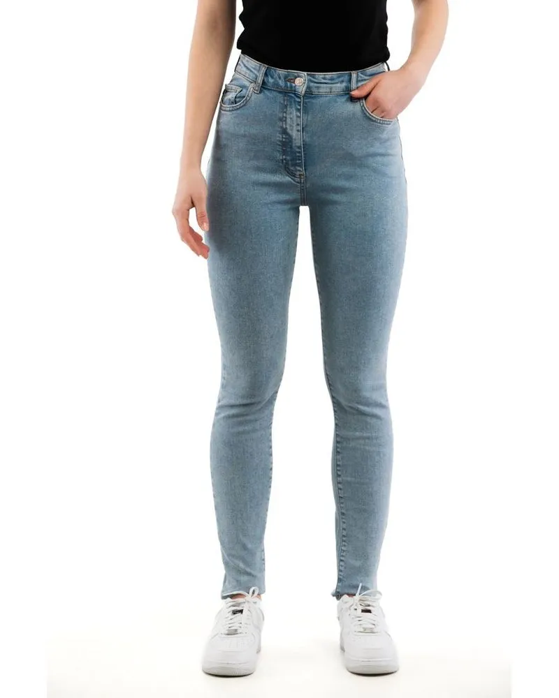 Moschino Cotton Skinny Jeans — Blue Multicolor