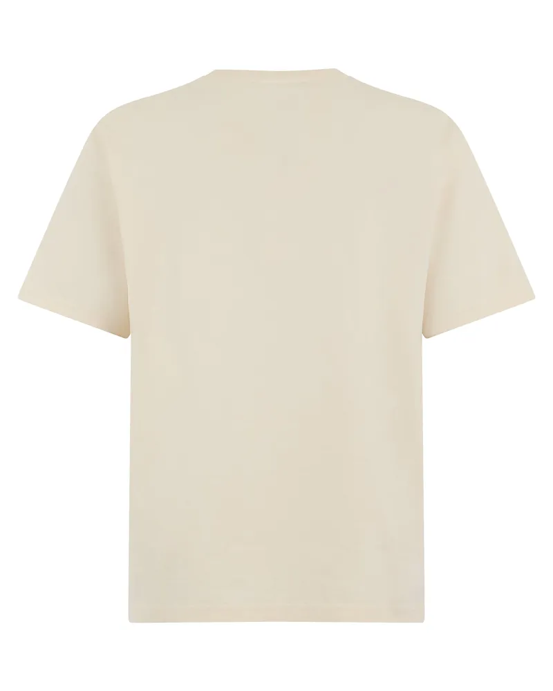 Kitsuné Men's Cotton T-Shirt Light Beige T-Shirts And Polos Beige