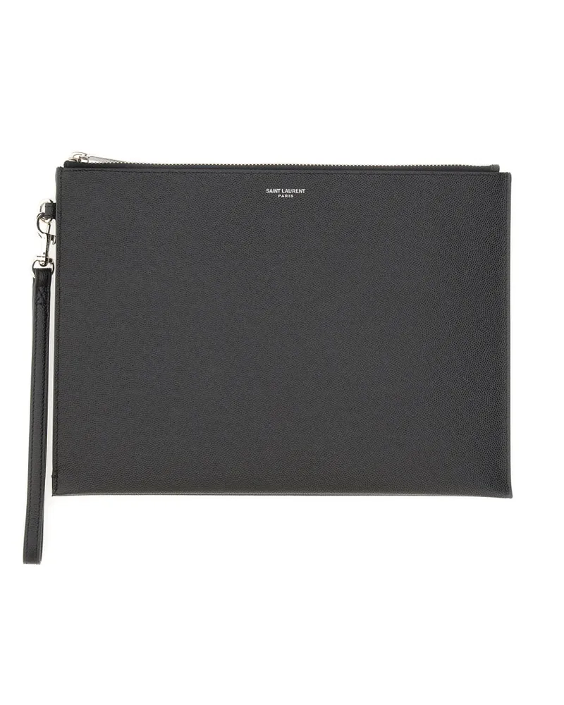 Saint Laurent Calfskin Tablet Case — Black Black