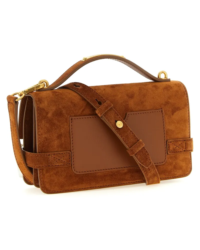Balmain Women's Brown Calfskin Handbag Bag Brown