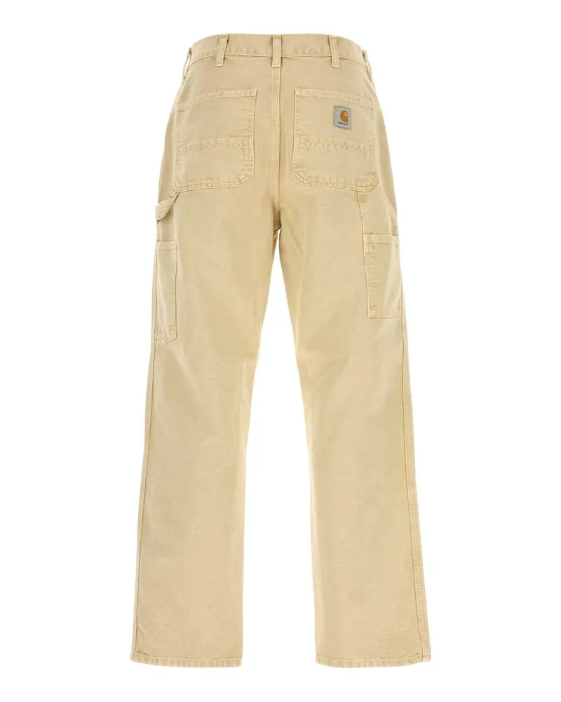 Carhartt WIP Men's Beige Denim Single Knee Pant Dustyhbrown Pantaloni Beige