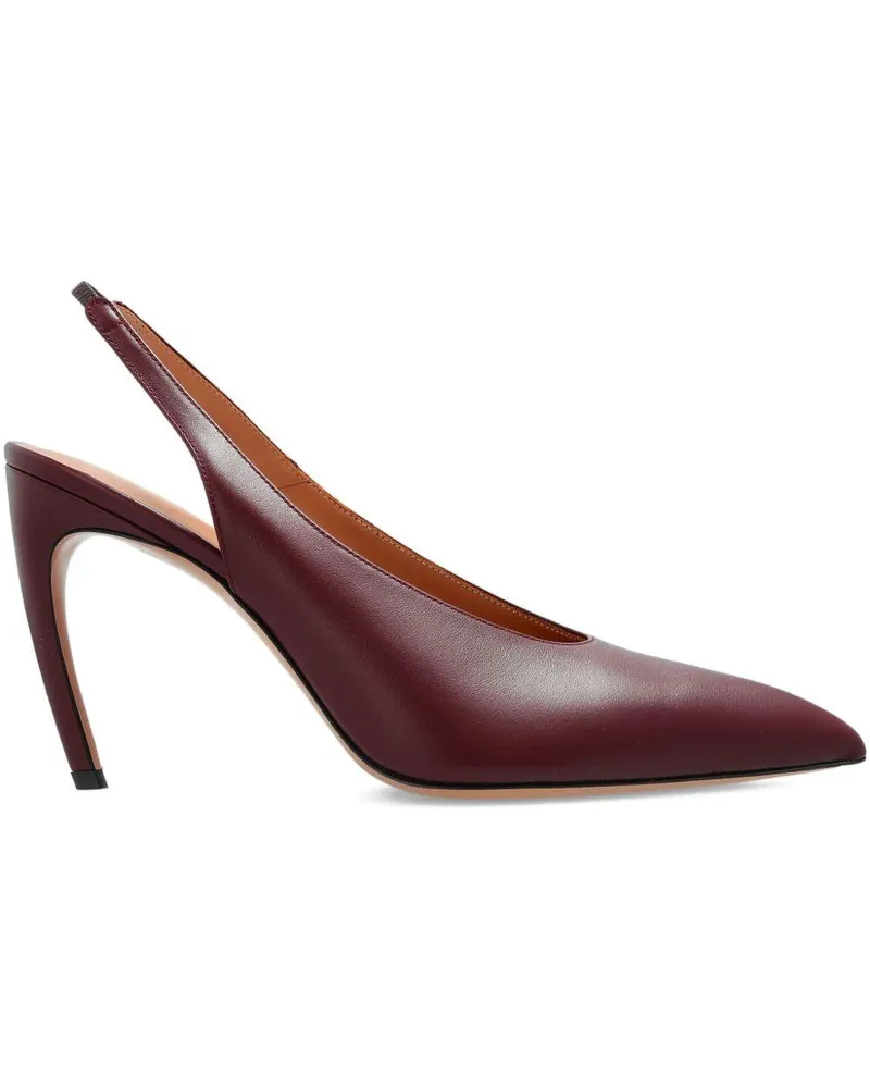 ATTICO Women's Pumps Viper Burgundy Calf Leather High Heel Shoes Burgundy