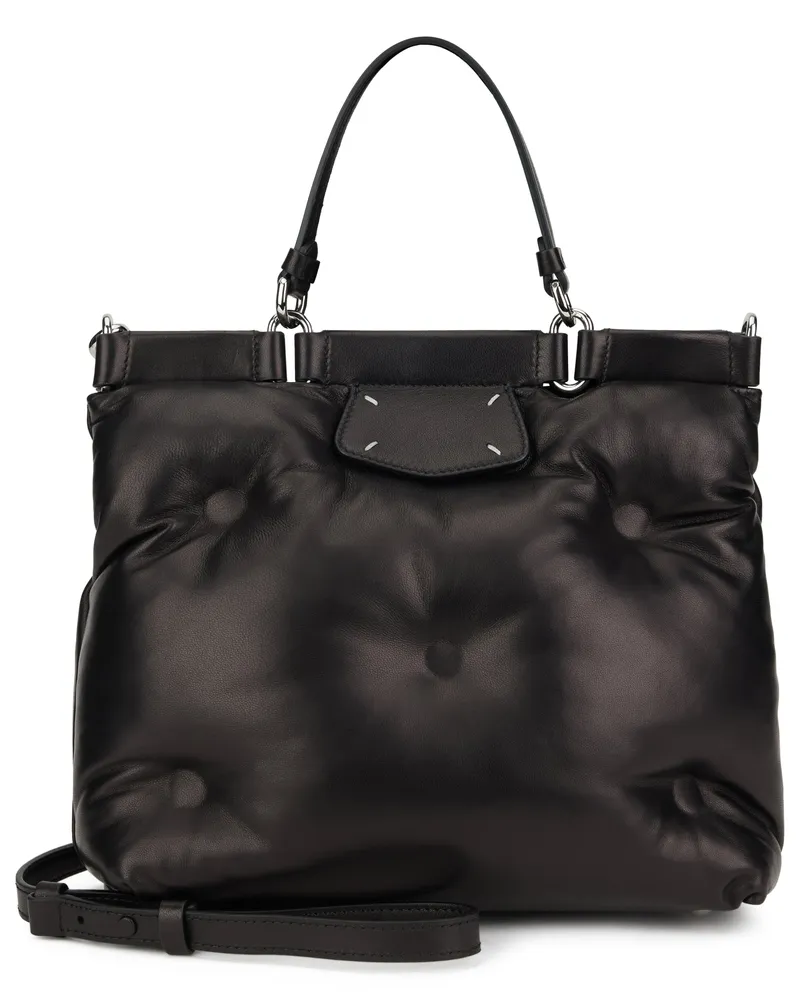 Maison Margiela Women's Tote Bag Glam Slam Black Calfskin Black