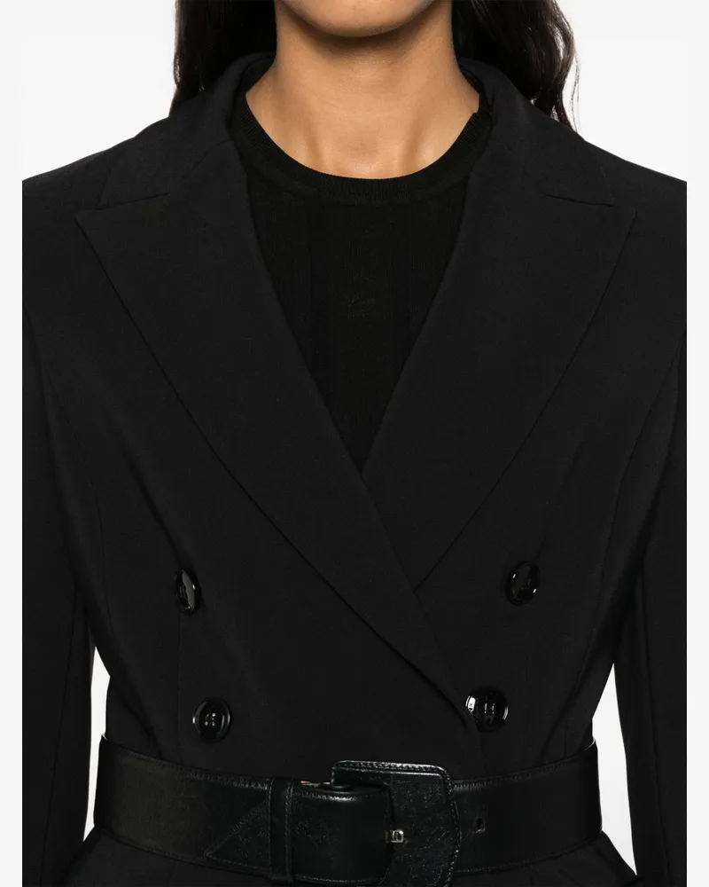 Elisabetta Franchi Double-Breasted Blazer — Black Black