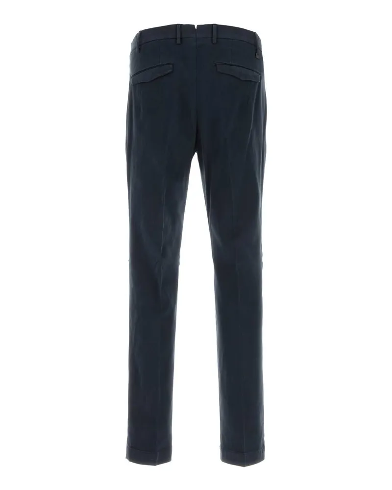 PT TORINO Men's Navy Blue Stretch Cotton Pant Exterior: Elastane Pantaloni Trousers Navy