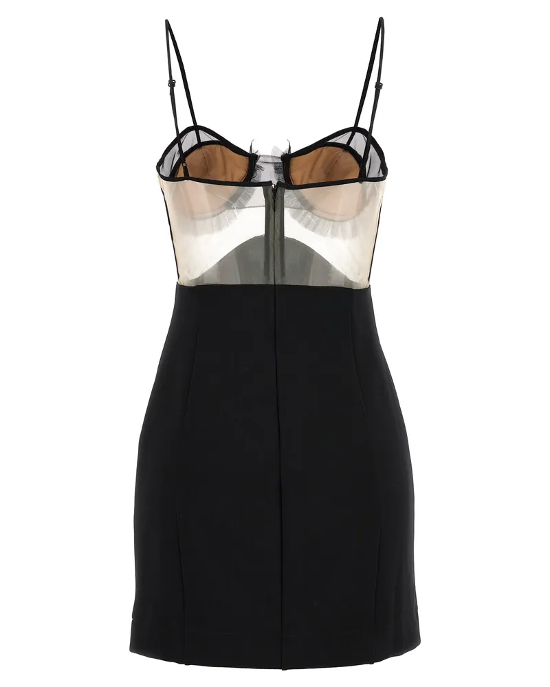 Nensi Dojaka Women's Black Viscose Short Dress Black