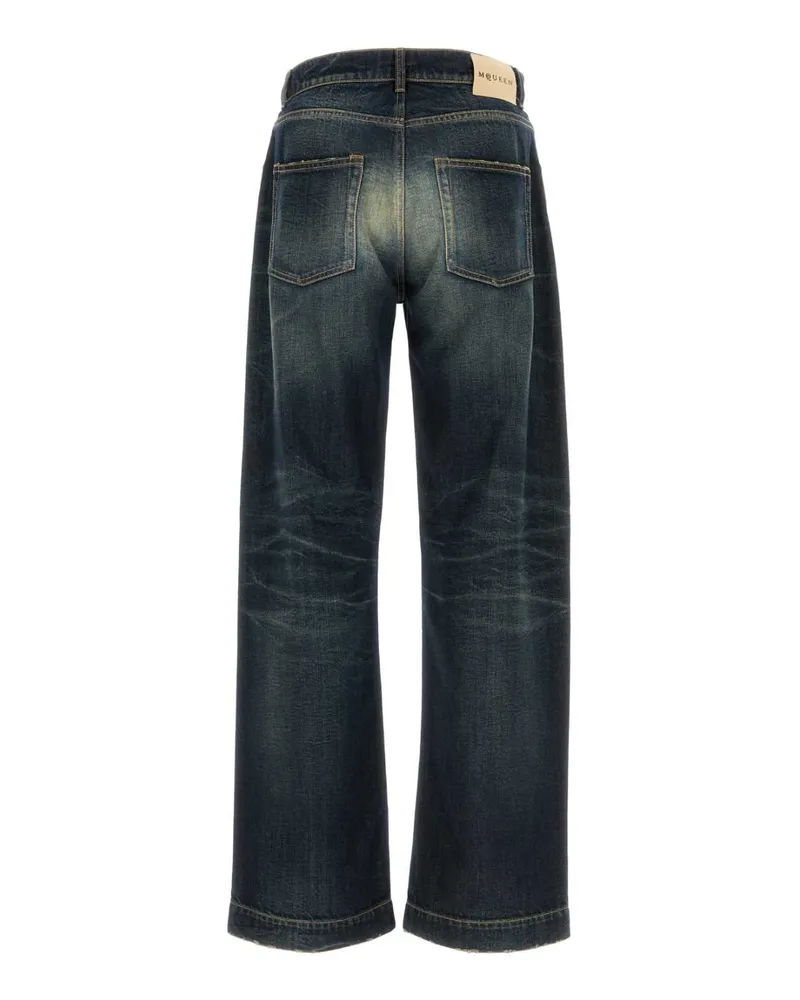 Alexander McQueen 839142qyabr 4211 Darkindigo Wide Leg Jean Dark