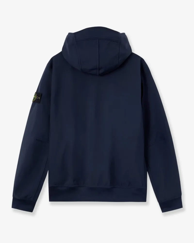 Stone Island Men's Jacket Soft Shell-R E.dye Blue Polyester Navy