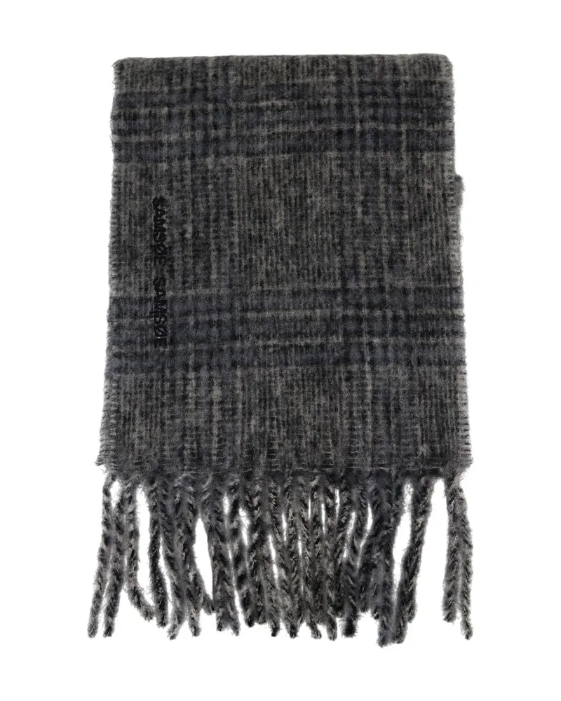 Samsøe & Samsøe Unisex Alex Scarf - Samsoe Wool Grey Accessories Gray