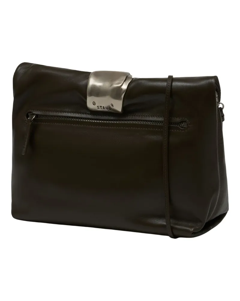 STAUD Women's Cuff Clutch -  Leather Brown Calfskin Bags Clutches Brown