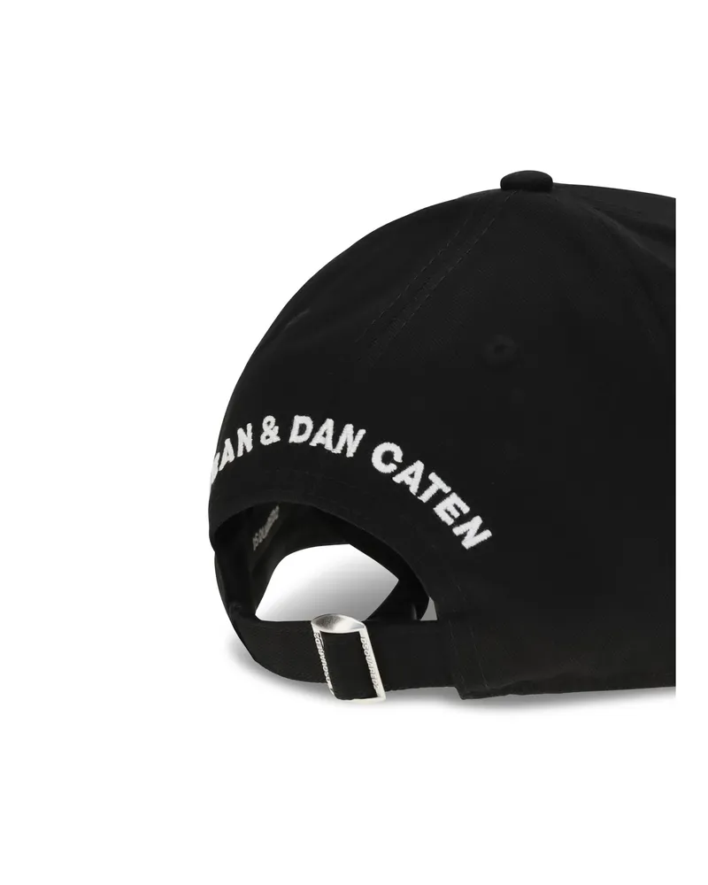 Dsquared2 Men's Baseball Cap Logo Black Cotton Hat Black