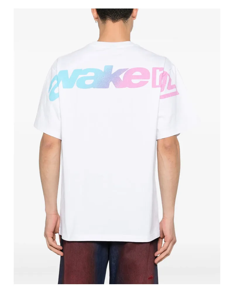 AWAKE NY Logo Print Cotton T-Shirt — White White