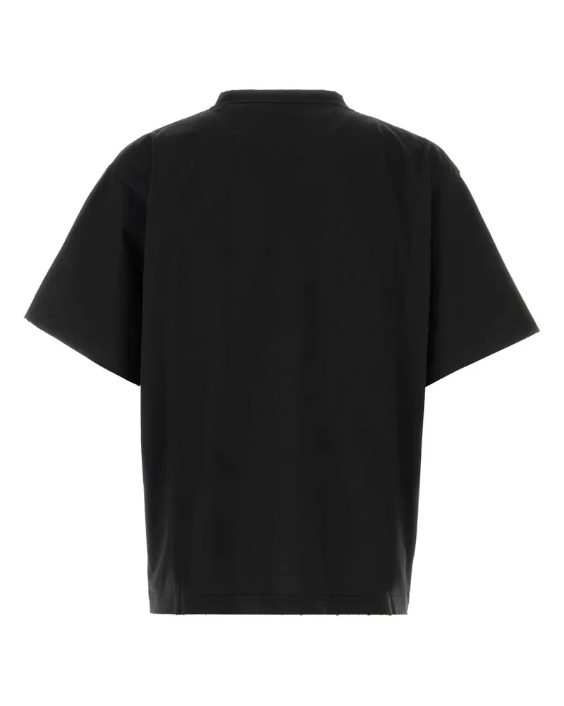 Balenciaga Black Exterior: Cotton T-Shirt T-shirts And Polos Black