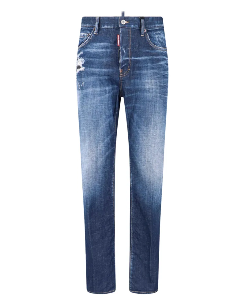 Dsquared2 Men's Jeans Blue Cotton Blue