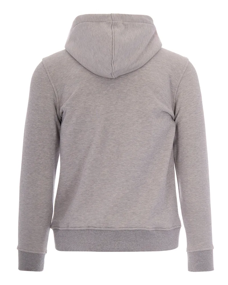 K-Way Men's Sweatshirt Antony Grey Mid Mel Cotton Sweatshirts Sweater Gray