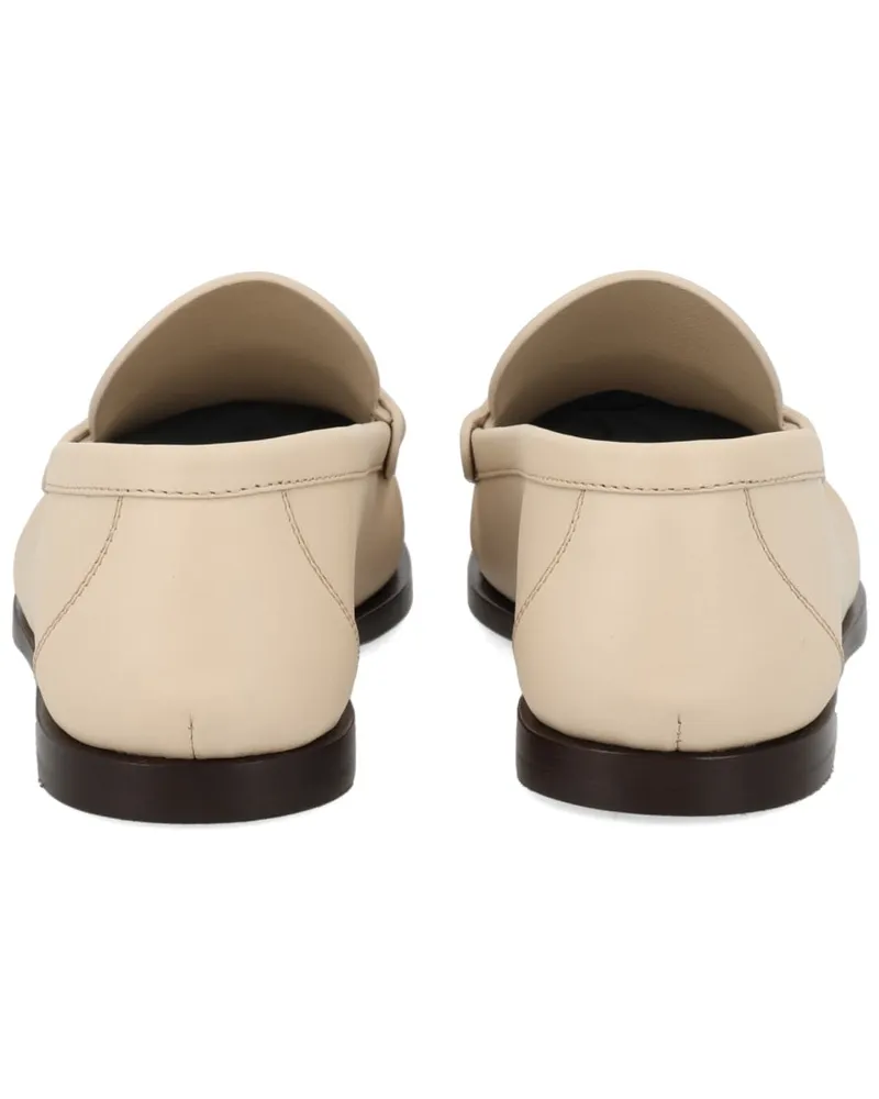 Saint Laurent Moccasin Loafer, Calf Leather Loafer — Ivory 