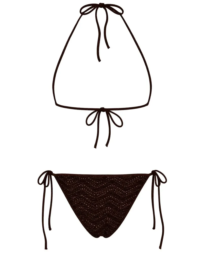 Missoni Sequined Viscose Bikini Set — Brown 
