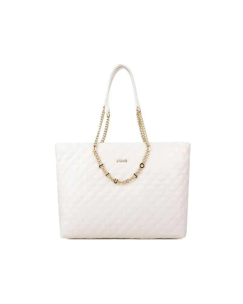 Liu Jo Women's Tote Bag Cream Polyurethane - Tote-Bags White