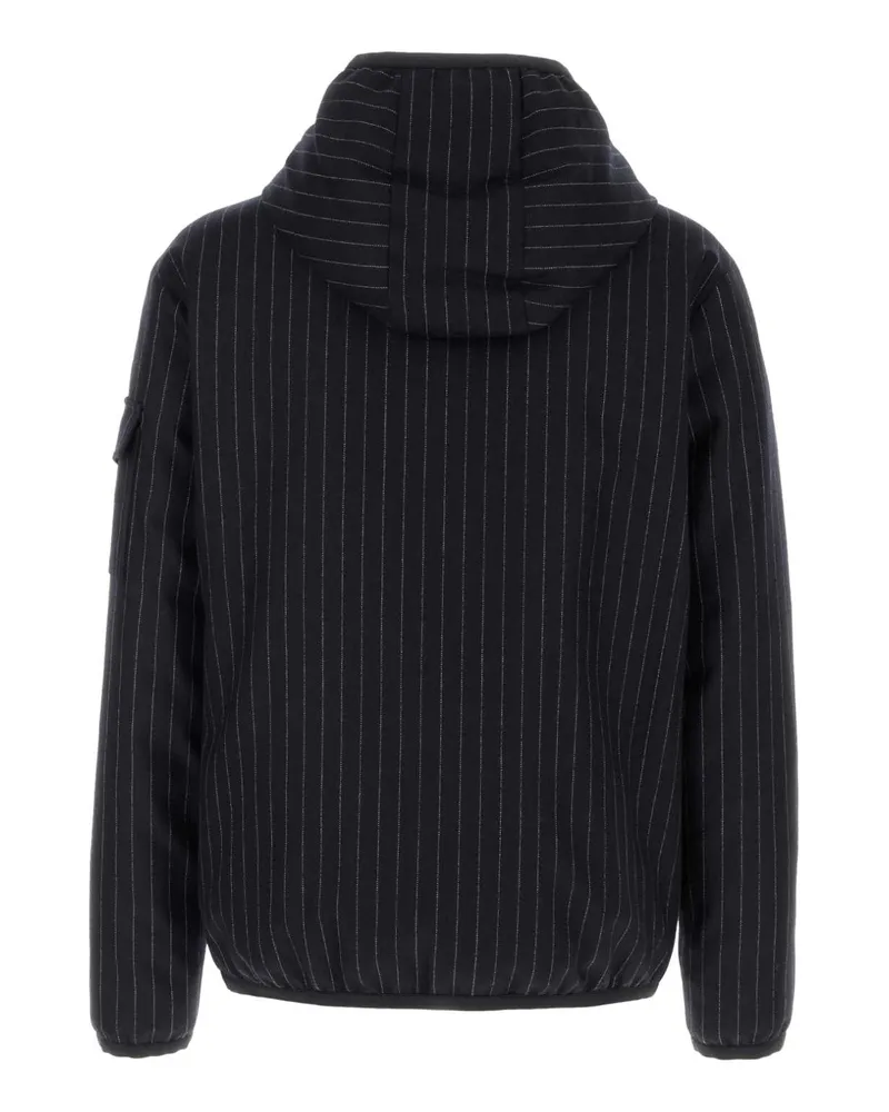 Moncler Men's Embroidered Stretch Wool Reversible Ceze Down Jacket F70 Giubbini Black