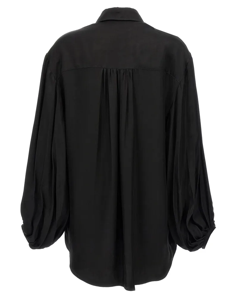KHAITE Women's Black Cupro Blouse Black