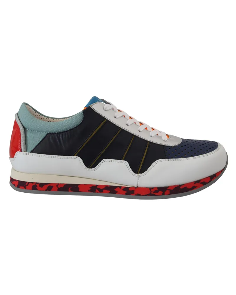 Dolce & Gabbana Men's Multicolor Leather Sport Low Top Sneakers Multicolor