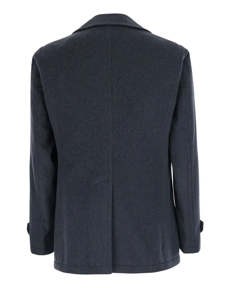 Tagliatore Men's Coat Monaco Grey Wool Gray