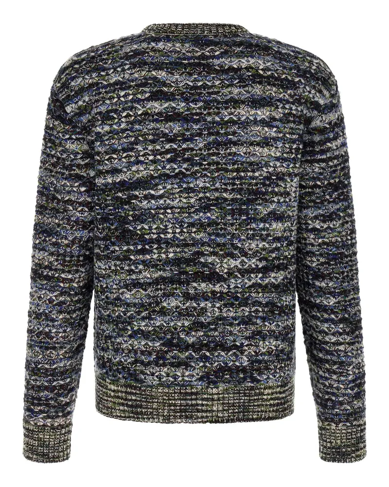 Missoni 3D-Knit Flamed Pattern Sweater — Multicolor Multicolor