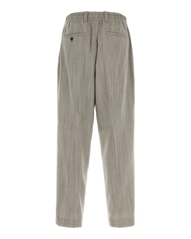 Golden Goose Ecrumud Exterior: Virgin Wool Nylon Pantaloni Trousers Gray