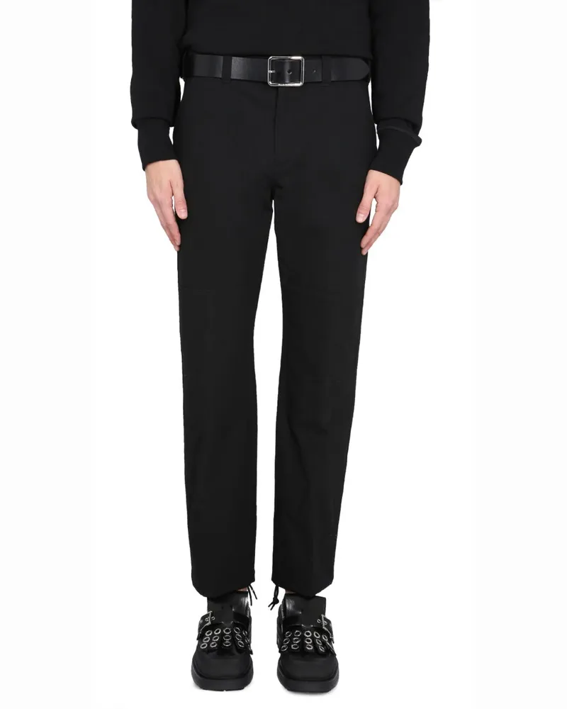Alexander McQueen Cotton Workwear Trousers — Black Black